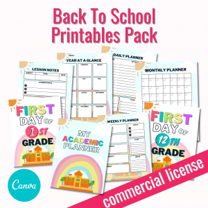Back To School Printables Pack CANVA