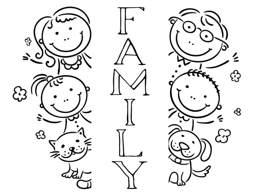 Family Coloring Pages Printable - Printable Templates