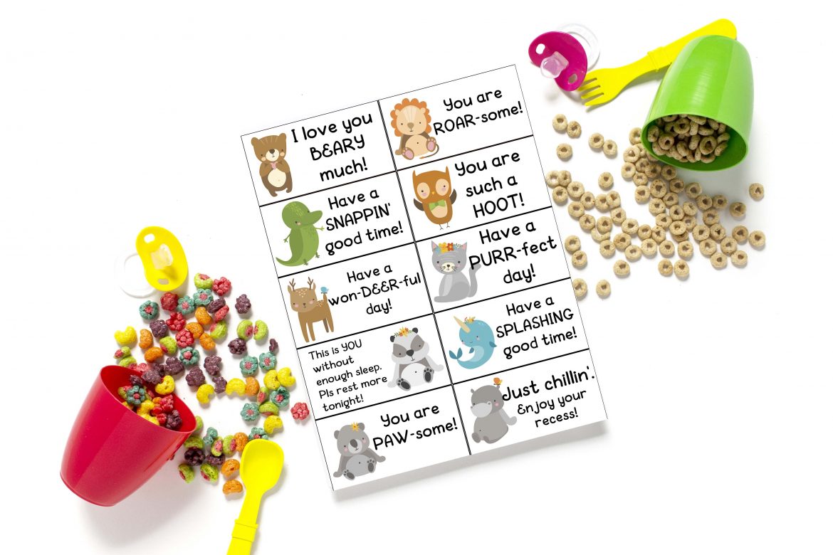 free 10 animal puns funny lunch box notes for kids