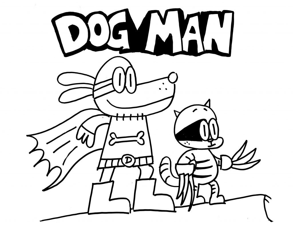 Dog Man Coloring Book