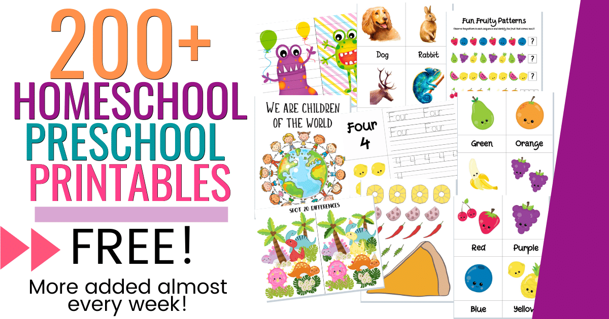 Free Homeschool Printables For Preschoolers