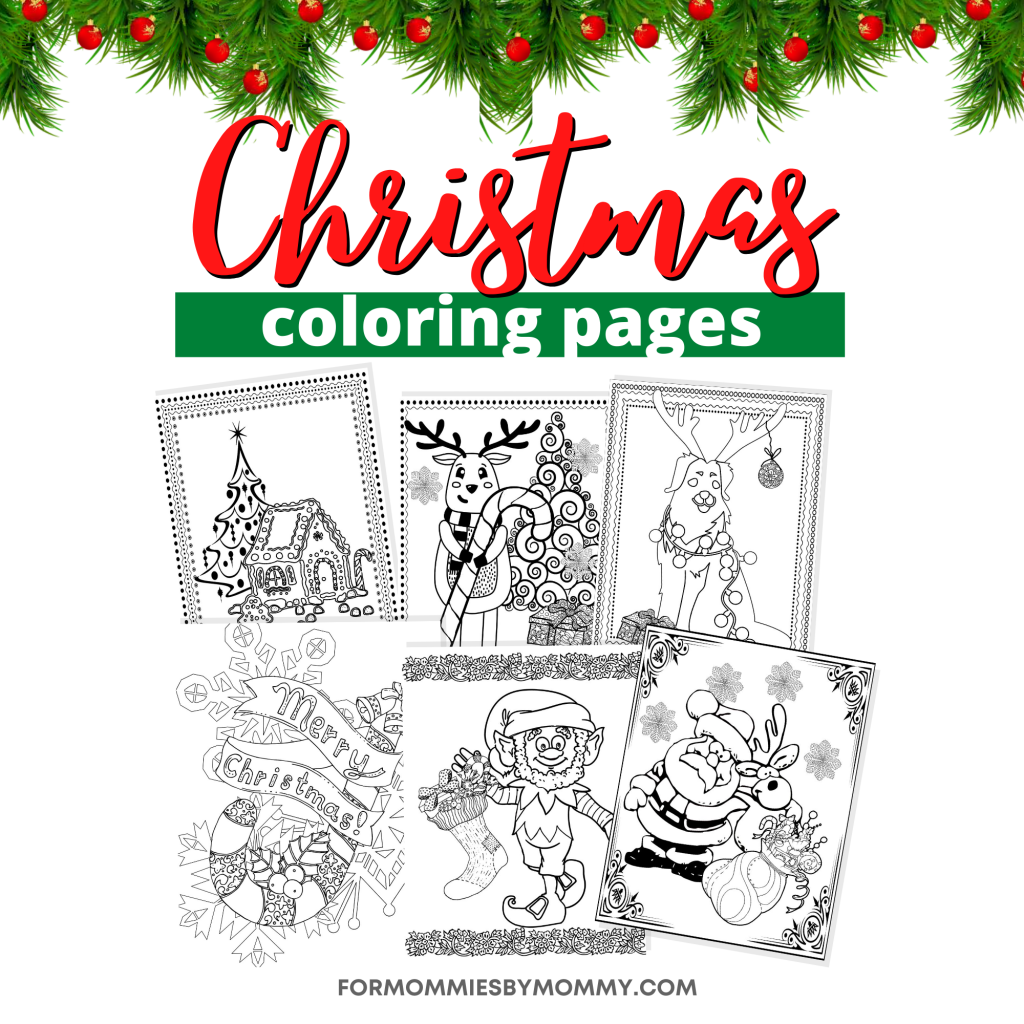 merry christmas coloring banner